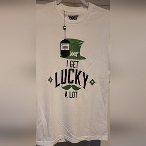 NWT $65 PXG Golf I Get Lucky A Lot St. Patrick's Day T-Shirts Limited Edition!
